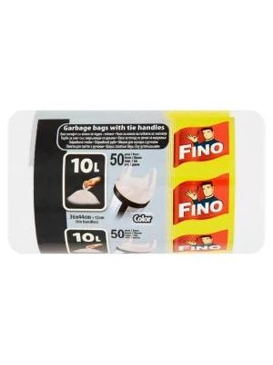 Vrecia zaväzovacie FINO Color 10 ℓ, 6 mic., 36 x 44 cm, biele (50 ks)