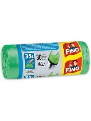 Vrecia zaväzovacie FINO Color 35 ℓ, 8 mic., 49 x 60 cm, zelené (30 ks)