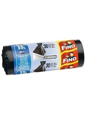 Vrecia zaväzovacie FINO Economy 35 ℓ, 8 mic., 49 x 60 cm, čierne (30 ks)