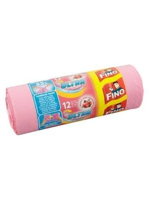 Vrecia zaťahovacie FINO Ultra Aromatic 35 ℓ, 20 mic., 50 x 60 cm, ružové (12 ks)