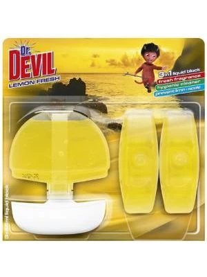 Dr. Devil závesný WC gél 3 x 55 ml - Lemon Fresh