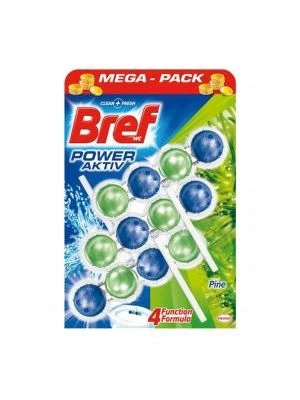 Bref Power Aktiv WC závesný blok tuhý 3 x 50 g Borovica