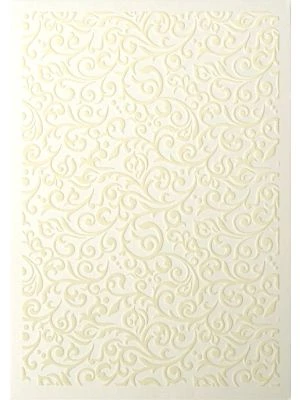 Galeria Papieru ozdobný papír Flock ivory 220g, 5ks