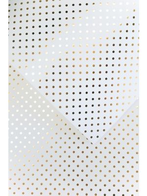 Galeria Papieru ozdobný papír Puntíky zlatá 190g, 10ks