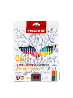 Heykka oboustranné pastelky Classy, 48 barev / 24ks