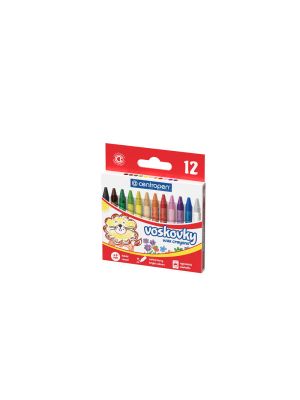 Voskovky Centropen 9530/12 okrúhle, priemer 8mm, vyprateľné, žiarivé farby