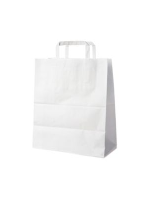 Taška papierová 32x16x36cm biela (250ks)