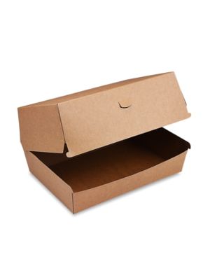 Burger box Plus (PAP FSC Mix) nepremastiteľný kraft 195 x 135 x 100 mm [50 ks]