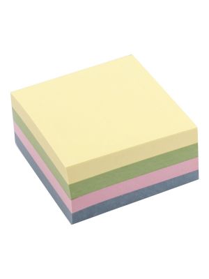 Blok trhací kocka 85x85mmx40 lepený pastelové farby