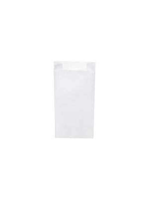 Papierové vrecko s bočným skladom biele 14+7 x 29 cm `1,5kg` [1000 ks]