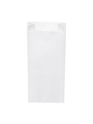 Papierové vrecko s bočným skladom biele 20+7 x 45 cm `5kg` [1000 ks]