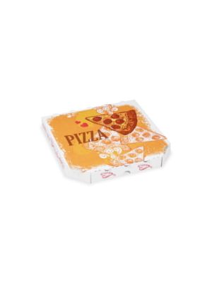 Krabica na pizzu z vlnitej lepenky 26 x 26 x 3 cm [100 ks]