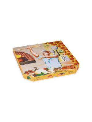 Krabica na pizzu z vlnitej lepenky 32 x 32 x 3 cm [100 ks]