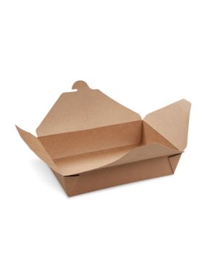 Food box (PAP/PE) nepremastiteľný kraft `L` 195 x 140 x 50 mm 1500ml [50 ks]