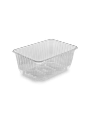 V a n ička hranatá priehľadná 1200 ml (PP) [50 ks]
