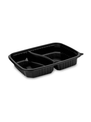 Menu misa 2diel do mikrovl čierna PP 1100ml (50ks)
