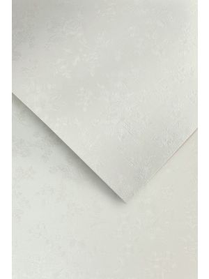 Galeria Papieru ozdobný papír Floral bílá 220g, 20ks