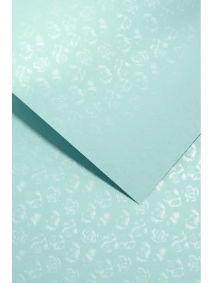 Galeria Papieru ozdobný papír Malé růže bledě modrá 220g, 20ks