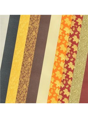 Papier kreatívny A4 Golden Leaves - 220 - 250 g/m2, mix zlatých motívov, 10 listov/bal