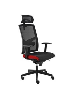 Kancelárska stolička GAME VIP SYN čierno/červená (B8033) + PDH 3D + podrúčky P44