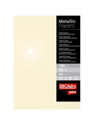 Metalický papier APLI A4 šampanské 130g 50 hárkov