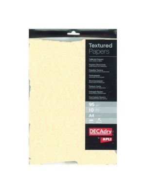 Štrukturovaný papier Pergamen champagne otrhaný okraj 95g 10 hárkov