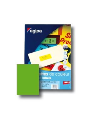 Etikety farebné 210x297mm APLI A4 100 hárkov fluo zelené