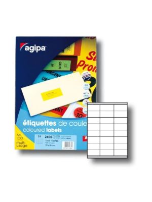 Etikety farebné 70x35mm APLI A4 100 hárkov fluo žlté