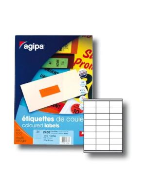 Etikety farebné 70x35mm APLI A4 100 hárkov fluo oranžové