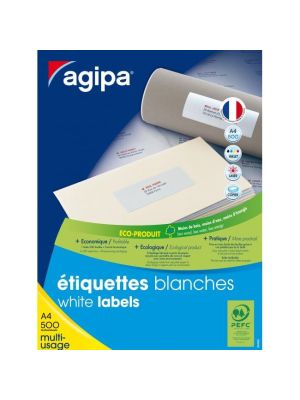 Etikety univerzálne 210x297mm Agipa A4 500 hárkov