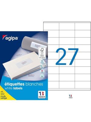 Etikety univerzálne 70x31mm Agipa A4 100 hárkov