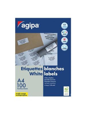 Etikety univerzálne 210x297mm Agipa A4 100 hárkov