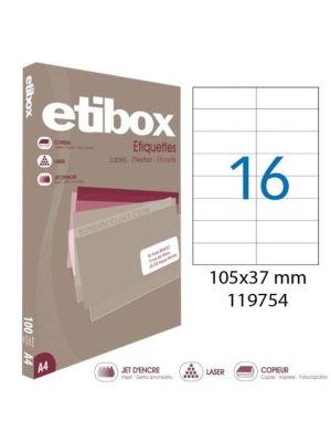 Etikety univerzálne 105x37mm Etibox A4 100 hárkov