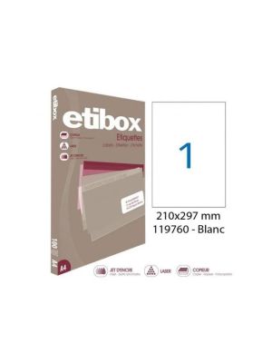 Etikety univerzálne 210x297mm Etibox A4 100 hárkov