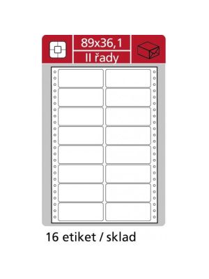 Etikety tabelačné 89x36,1mm APLI 2 radové