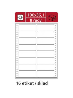 Etikety tabelačné 102x36,1mm APLI 2 radové