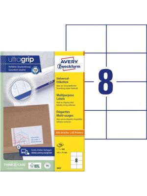 Etikety univerzálne 105x74mm Avery A4 100 hárkov