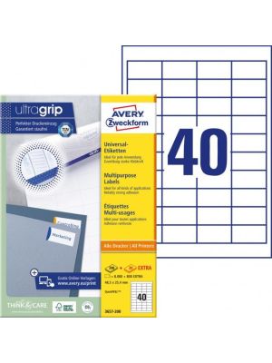Etikety univerzálne 48,5x25,4mm Avery A4 100 hárkov