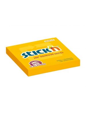 Samolepiaci bloček 360° 76x76mm oranžový
