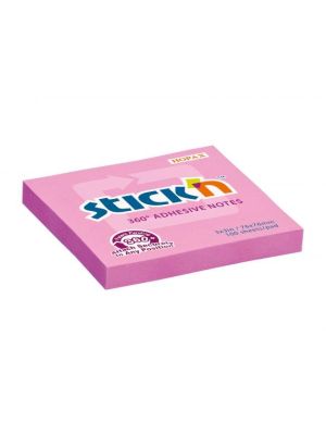 Samolepiaci bloček 360° 76x76mm ružový