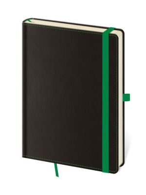 Zápisník Black Green L linajkový