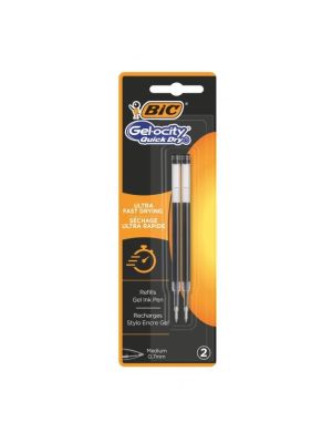 Náhradná náplň do gélového rollera BIC Gelocity QUICKDRY Čierna 2ks