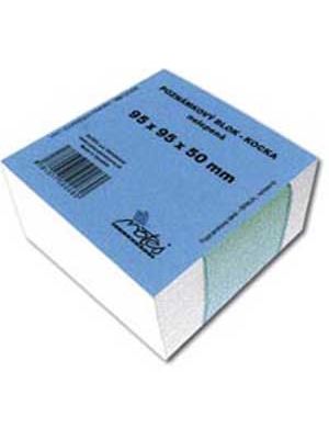 Blok kocka nelepená 95x95x50 mm biela