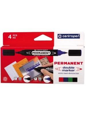 Sada pemanentných popisovačov Centropen 1666 double 4f