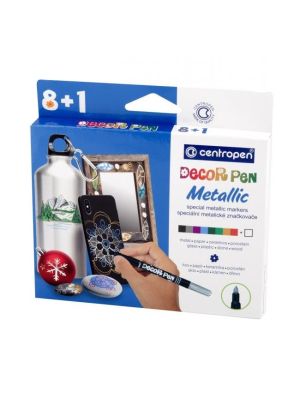 Sada Centropen 2737 Decor pen metallic 8+1ks