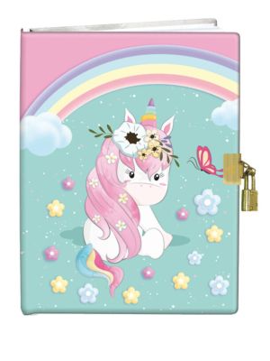 Pamätník 13x18cm so zámkom - Rainbow Unicorn