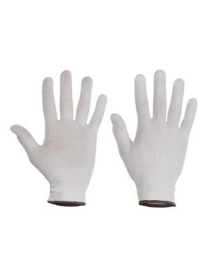 Rukavice nylonové BOOBY, biele, veľ. 10/XL