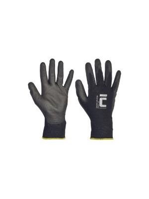 Rukavice pletené, bezšvové, polyester. Bunting Black Evolution, veľ. 7/S