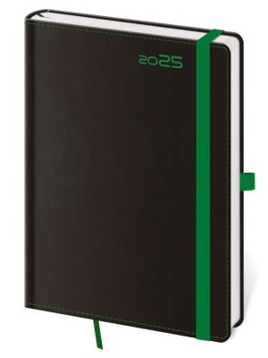 Týždenný diár A5 Black Green s pútkom