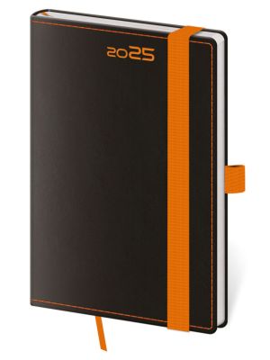 Vreckový diár Black Orange s pútkom